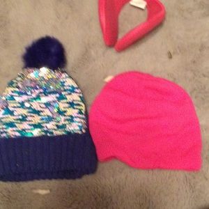 Winter bundle two hats and ear protectors if you get cold
